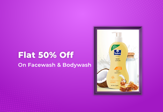 Flat 50% Off On Facewash & Bodywash