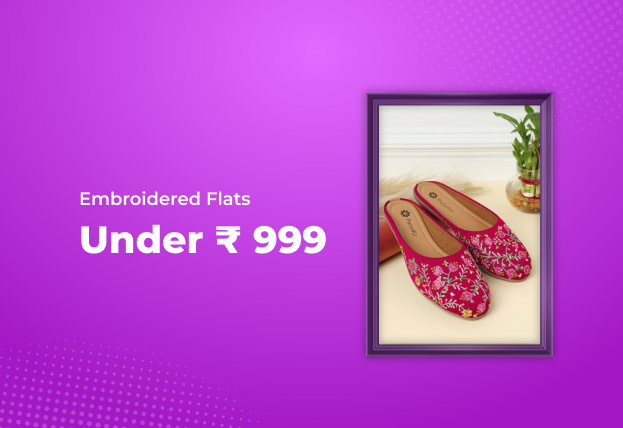 Embroidered Flats Under Rs 999