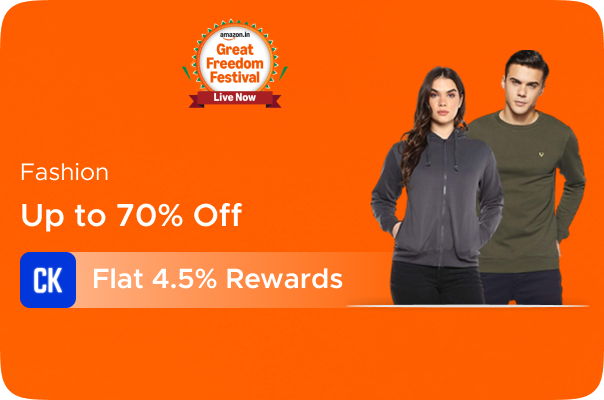 Amazon: Up to 70% Off on Fashion + Flat 4.5% Rewards