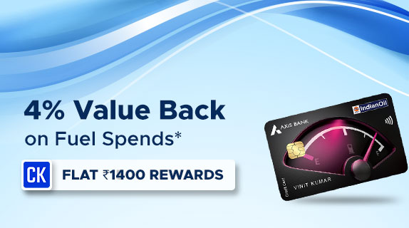 Earn Flat Rs 1400 CashKaro Rewards on Card Disbursal for Axis Indian Oil Rupay Credit Card