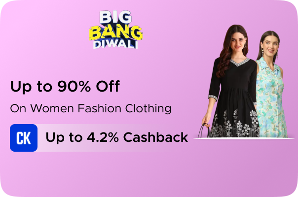Flipkart: Upto 90% Off on Women Fashion Clothing + Upto 4.2% CashKaro Cashback