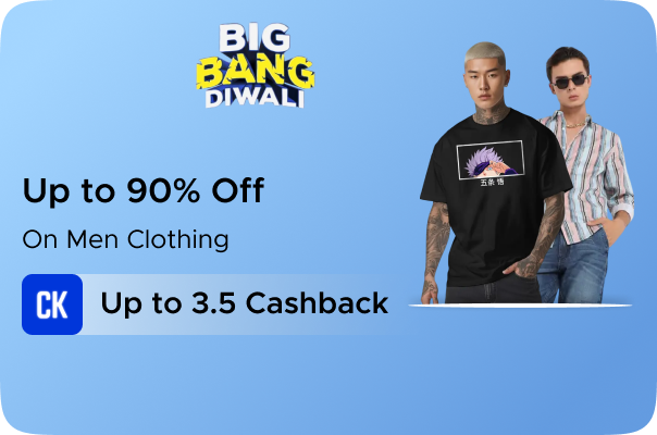Flipkart: Upto 90% Off on Men Clothing + Flat 3.50%  Flipkart: Upto 90% Off on Men Clothing + Flat 3.50%