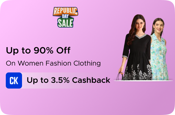Flipkart: Upto 90% Off on Women Fashion Clothing + Upto 3.5% CashKaro Cashback
