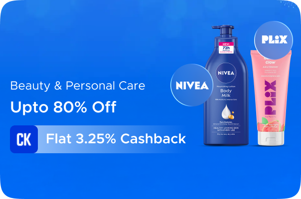Upto 80% Off on Beauty & Personal Care + Flat 3.25%Cashback