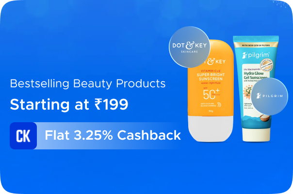 Bestselling Beauty Products Starting at Rs 199 + Flat 3.25%Cashback