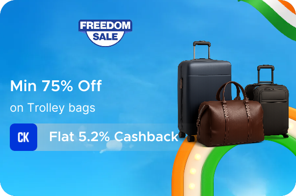 Min 75% Off on Trolley bags + Flat 5.2% Cashback