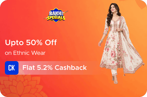 Flipkart : Upto 50% Off on Ethnics + Flat 5.2% Cashkaro Cashback