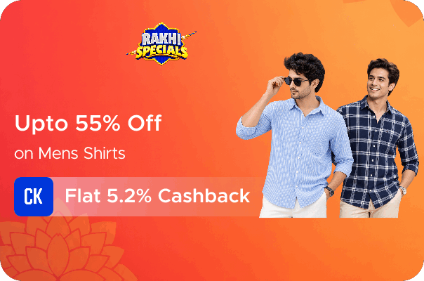 Flipkart : Upto 55% Off on Mens Shirts + Flat 5.2% Cashkaro Cashback