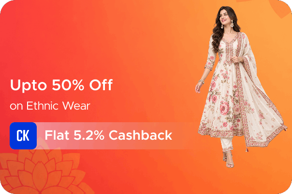 Flipkart : Upto 50% Off on Ethnics + Flat 5.2% Cashkaro Cashback