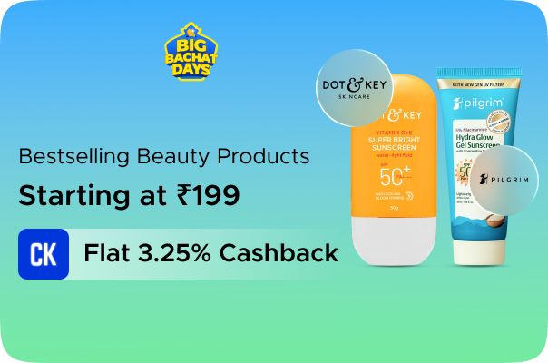 Bestselling Beauty Products Starting at Rs 199 + Flat 3.25%Cashback