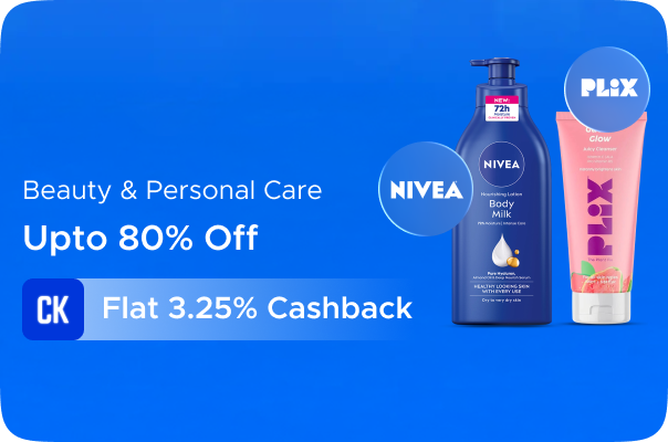 Upto 80% Off on Beauty & Personal Care + Flat 3.25%Cashback