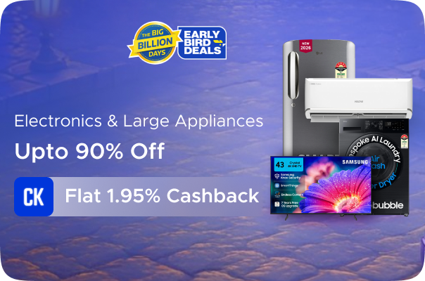 Upto 90% Off on Electronics & Large Appliances + Flat 1.95% Cashback