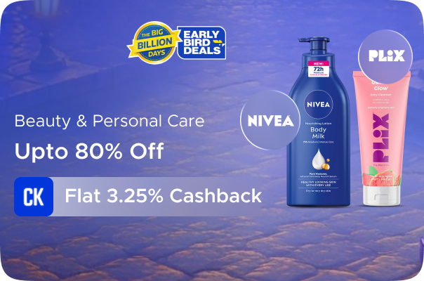 Upto 80% Off on Beauty & Personal Care + Flat 3.25%Cashback