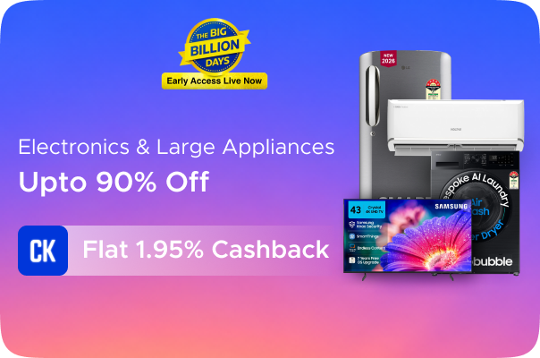 Upto 90% Off on Electronics & Large Appliances + Flat 1.95% Cashback