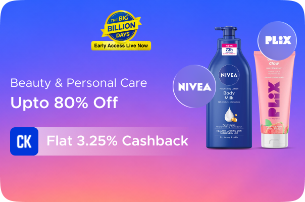 Upto 80% Off on Beauty & Personal Care + Flat 3.25%Cashback