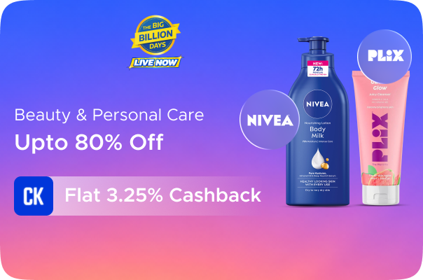 Upto 80% Off on Beauty & Personal Care + Flat 3.25%Cashback
