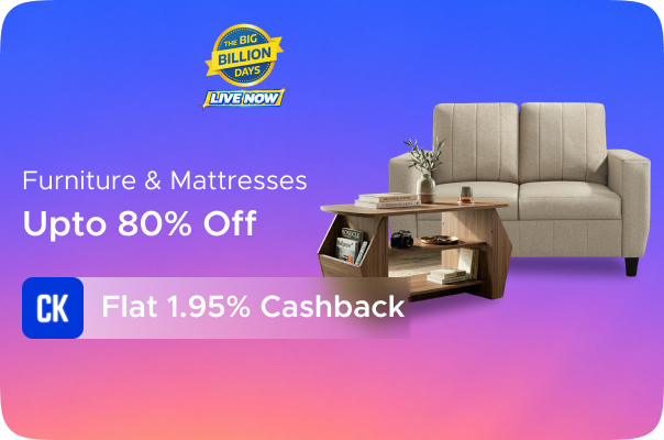 Upto 80% Off on Furniture & Mattresses + Flat 1.95% Cashback