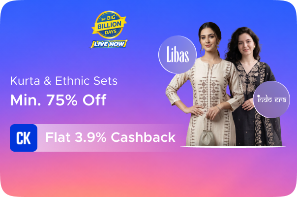Min 75% Off on Kurta & Ethnic Sets + Flat 3.9% Cashback