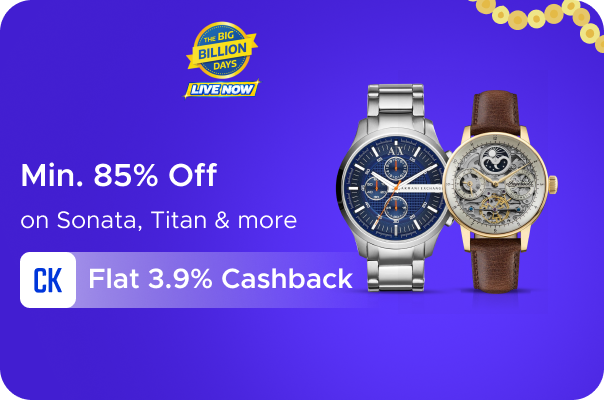 Min 85% Off on Sonata, Titan & more + Flat 3.9% CashKaro Cashback