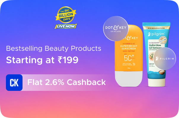 Bestselling Beauty Products Starting at Rs 199 + Flat 2.6%Cashback