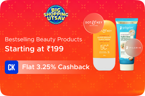 Bestselling Beauty Products Starting at Rs 199 + Flat 3.25%Cashback