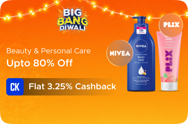 Upto 80% Off on Beauty & Personal Care + Flat 3.25%Cashback