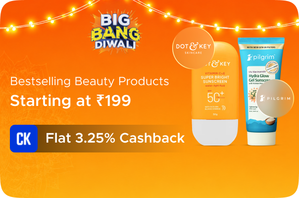 Bestselling Beauty Products Starting at Rs 199 + Flat 3.25%Cashback