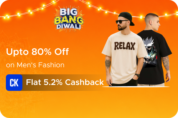 Backprint T-Shirts Starting at Rs 149 + Flat 5.2% Cashback