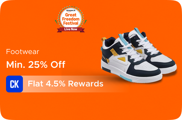 Amazon: Minimum 25% Off on Footwear + Flat 4.5% Rewards
