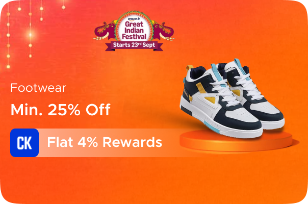 Amazon: Minimum 25% Off on Footwear + Flat 4% Rewards