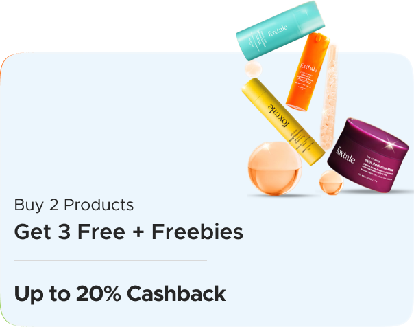 Foxtale: Buy 2 Get 3 Products Free + Up to 20% CashKaro Cashback