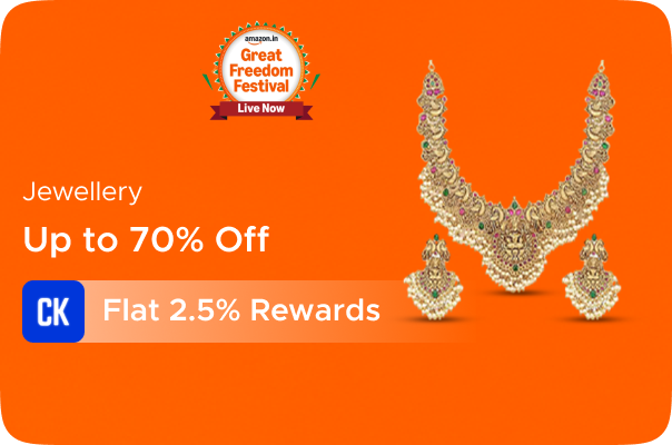 Amazon: Up to 70% off on Jewellery + Flat 2.5% Rewards