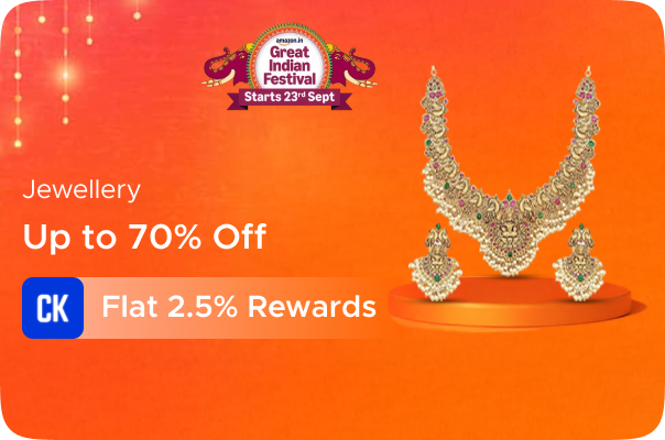 Amazon: Up to 70% off on Jewellery + Flat 2.5% Rewards