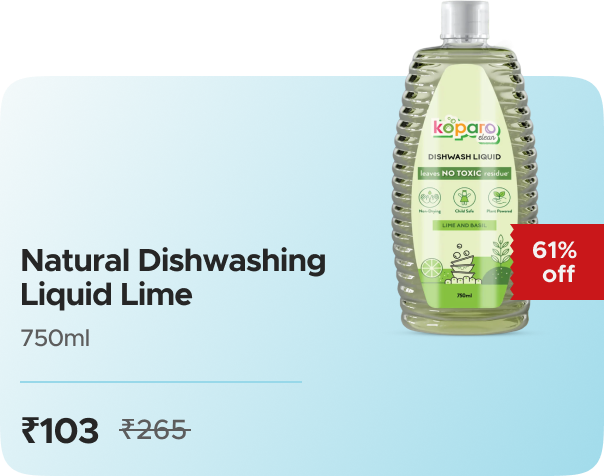 Koparo Clean Natural Dishwashing Liquid – Lime — effective ₹103 (was ₹265)