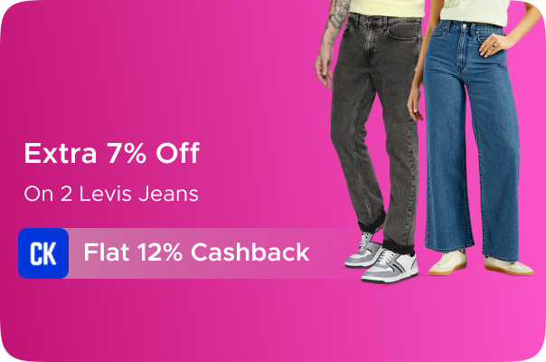 Levis: Extra 7% Off on 2 Jeans + Flat 12% CashKaro Cashback on all Levis Orders