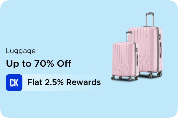Amazon: Upto 70% Off on Luggages + Flat 2.5% Rewards