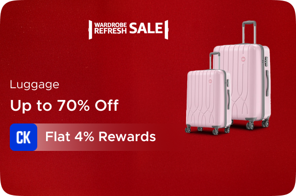 Amazon: Upto 70% Off on Luggages + Flat 4% Rewards
