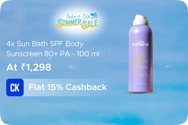 mCaffeine: Buy 4 X Sun Bath SPF Body Sunscreen 80+ P