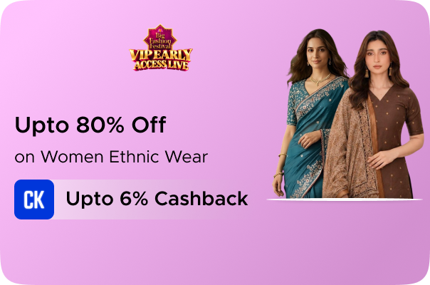 Myntra: Upto 80% Off on Women Ethnic Wear + Upto 6% CashKaro Cashback