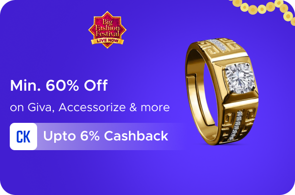 Min 70% Off on Giva, Accessorize & more + Upto 6% Cashback