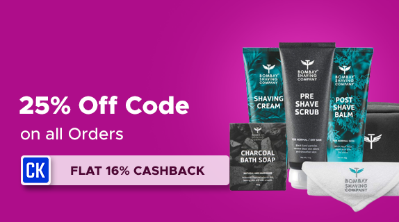 Bombay Shaving Company: 25% Off Code + Flat 15% CashKaro Cashback on all Orders