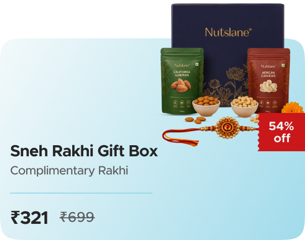 Nutslane Nutslane Sneh Rakhi Gift Box with Compli — effective ₹321 (was ₹699)