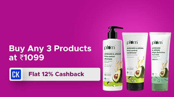 Plum Goodness: Buy any 3 Products at Rs 1099 + Flat 12% CashKaro Cashback on all Orders