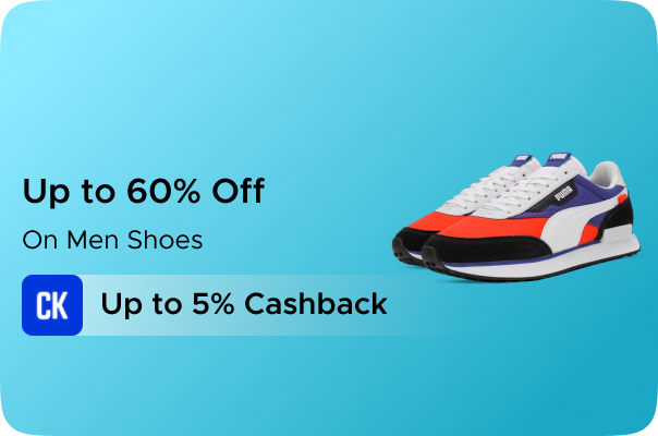 Puma: Upto 60% Off on Men Shoes + Flat 5% CashKaro Cashback