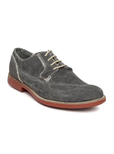 Ruosh Casual Men Charcoal Grey Leather Boots Ruosh Casual Men Charcoal Grey Leather Boots