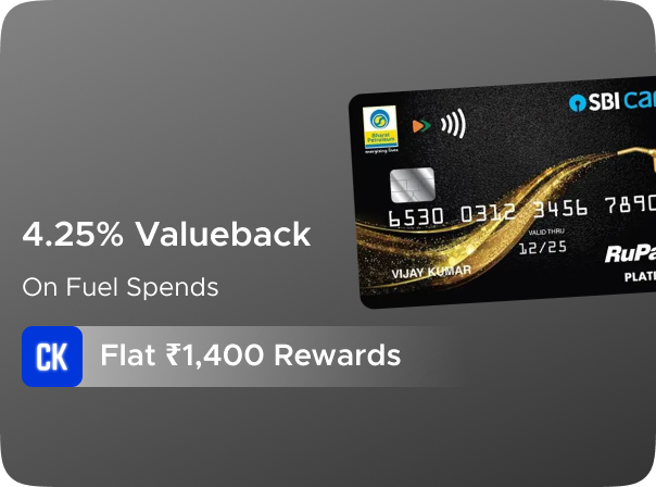 SBI BPCL Credit Card: Earn Flat Rs 1400 CashKaro Rewards on SBI BPCL Credit Card Activation