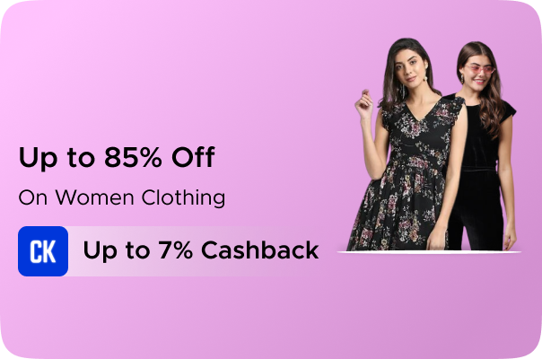 Shopclues: Upto 85% Off on Women Clothing + Upto 7% CashKaro Cashback
