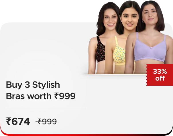 Shyaway: Buy 3 Stylish Bras worth Rs 999 at Rs 674 only