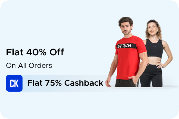 Strch: Flat 40% off on all orders  + Flat 75% CashKaro Cashback