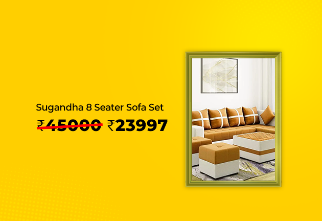 Sugandha 8 Seater Sofa Set @ Rs 23997 Worth Rs 45000